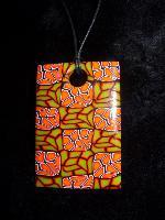 Pendentif millefiori à craquelures en pâte polymère
