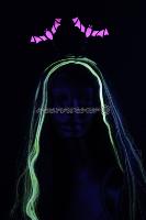 Serre tête chauve souris rose fluo UV