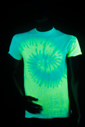 T-shirt UV neon Tie Dye jaune et vert XXL