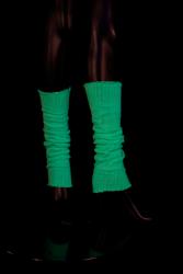 Chaussettes de danse vert fluo UV