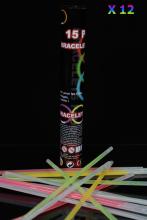  12 bracelets lumineux assortiment de couleurs