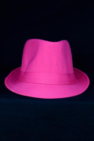 Chapeau rose fluo en tissu