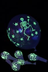 Ballons squelettes phosphorescents 28 cm X 25