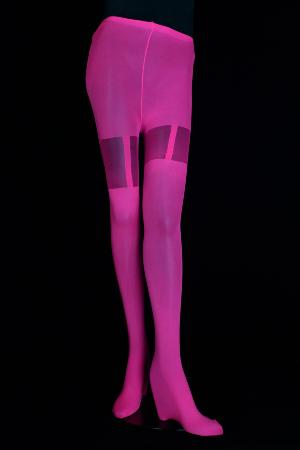 collant rose fluo femme