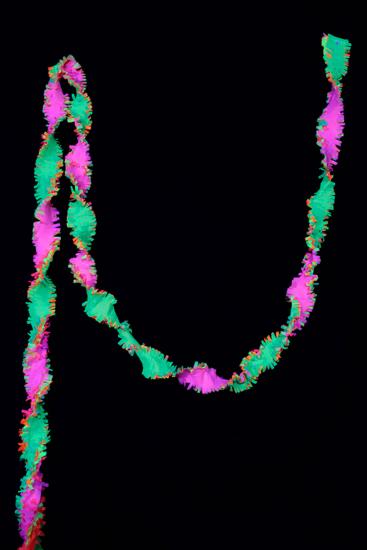Guirlande 6 mètres fluo en crépon multicolore