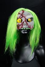 Masque monstre phosphorescent avec cheveux 