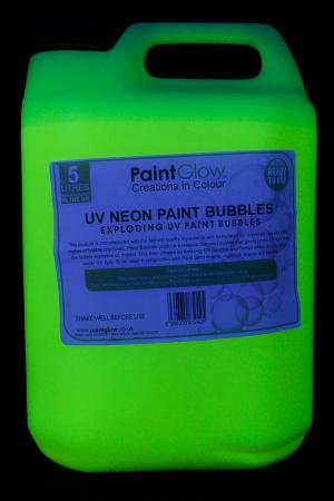 Liquide à bulles jaune fluo UV