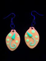 Boucles d'oreille « nature enchantée » champis en pâte polymère