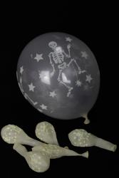 Ballons squelettes phosphorescents 28 cm X 25