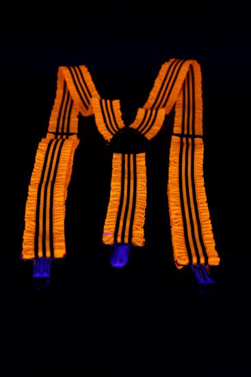 Bretelles froncés orange fluo