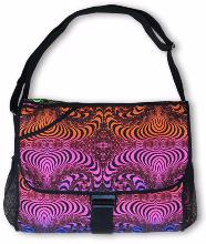 Sac  bandoulire UV motif Psy Rainbow Fractal