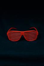 Lunette fluo rouge "fun"