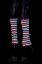 Chaussettes de danse multicolore fluo 