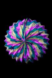 Lampion fluorescent motif étoiles - 22 cm