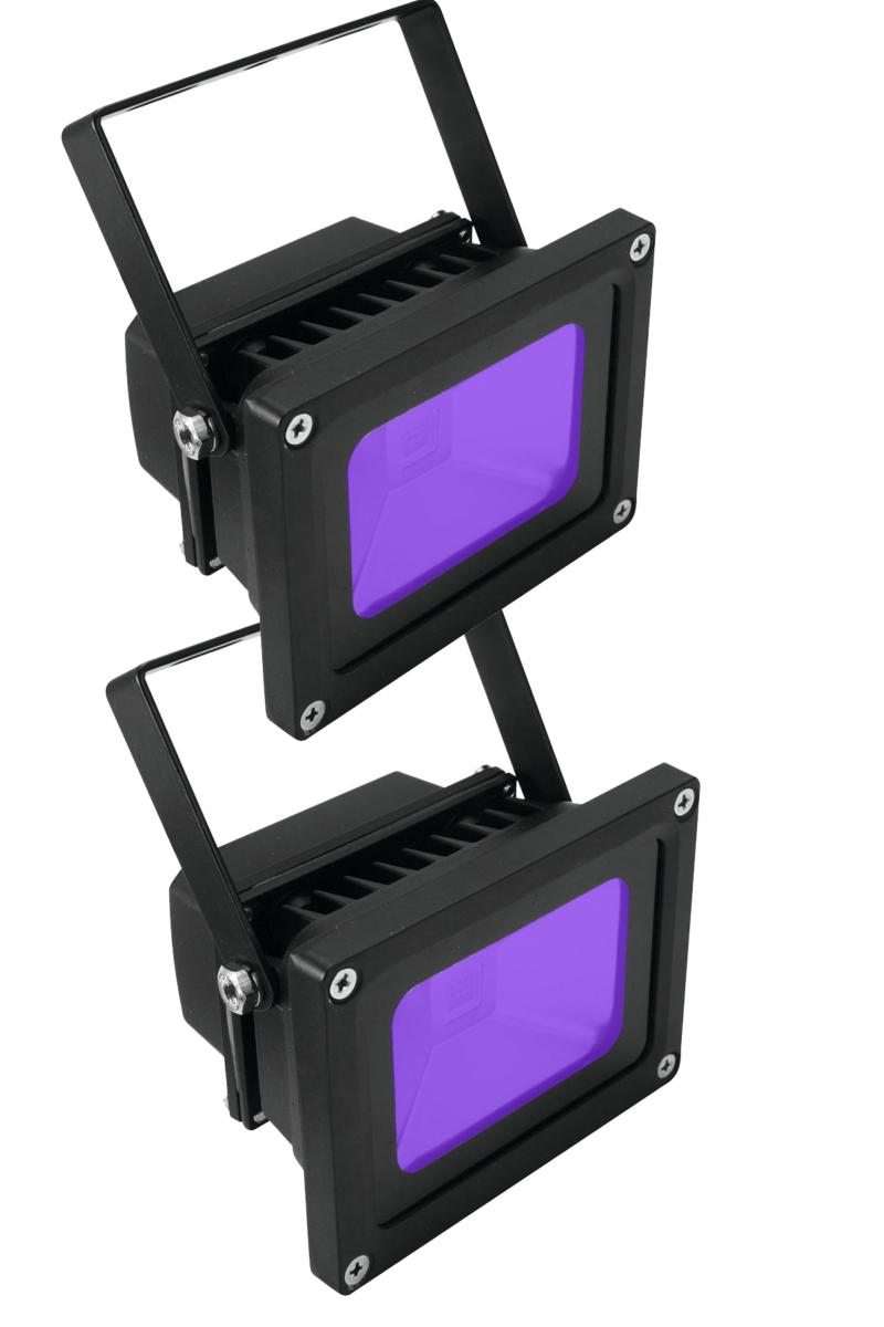 Lot de 2 projecteurs lumière noire 10w Led