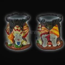 CERAMIC OIL BURNER MUSHROOM FAMILY