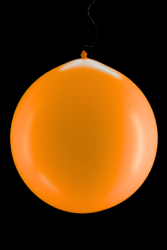 10 ballons géants ronds orange fluo Ø60 cm