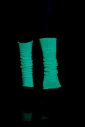 Chaussettes de danse vert fluo UV