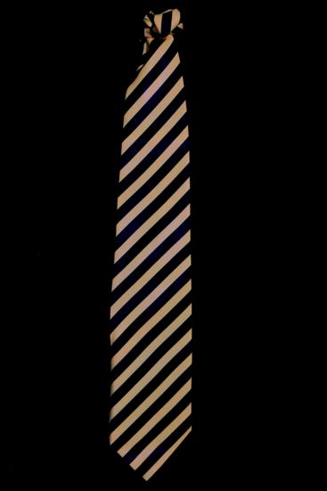 Cravate orange fluo UV  rayée