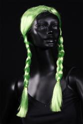 Perruque vert fluo longue tresses 