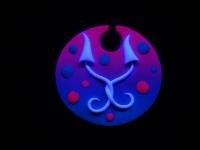 Pendentif champis blancs en pâte polymère