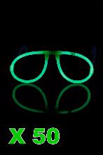 Kit 50 lunettes fluo verte