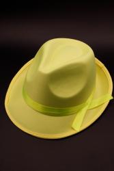 Chapeau jaune fluo feutrine