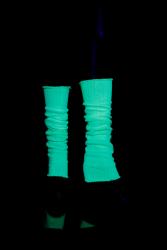 Chaussettes de danse jaune fluo UV