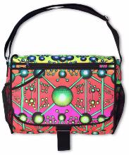 Sac à bandoulière UV motif Psy Atomic Rainbow