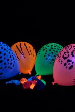 50 Ballons Fluo Safari UV