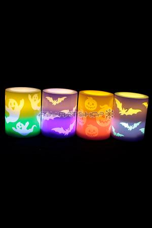 Set de 4 bougeoirs LED thème Halloween
