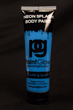 Peinture fluo liquide à lancer 250 ml UV Bleu