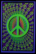 Blacklight Poster : Peace and love