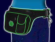 Giant Zip Utility Belt : Black/UV Lime