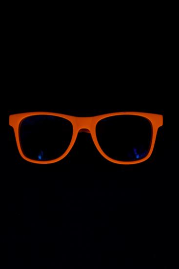 Lunettes orange fluo UV années 80