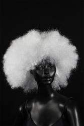Perruque afro blanche fluo UV