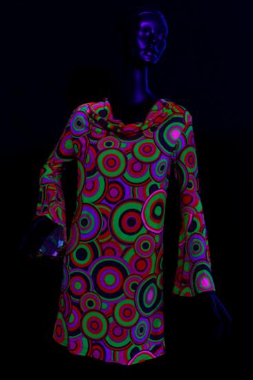 Robe fluo années 70 femme  S