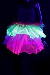 Tutu multicolore fluo UV 45 cm