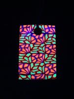 Pendentif millefiori à craquelures en pâte polymère