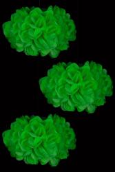 Déco fluo vert pompon Ø 30 cm - 3 pièces