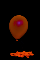 50 Mini Ballons ovales orange fluo Ø13 cm