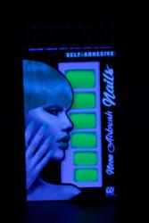 Faux ongles vert fluo UV adhsifs