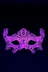 Masque vnitien rose fluo en dentelle UV