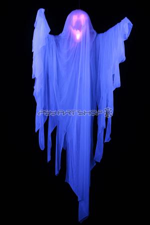 Fantôme blanc UV 153 cm à tête lumineuse LED 6 fonctions