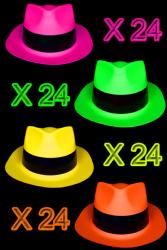 Chapeaux fluo Al capone  - 96 pièces