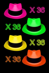 Chapeaux fluo Al capone -144 pièces