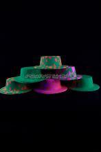 chapeau canotier fluo