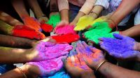 Poudre fluo holi UV Rouge à lancer