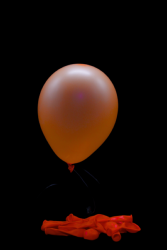 50 Mini Ballons ovales orange fluo Ø13 cm