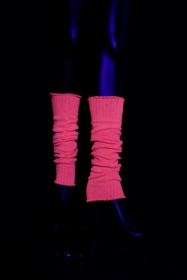 Chaussettes de danse orange fluo UV